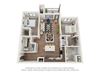 Vicinity at Horn Rapids Rapids Two Bedroom Two Bathroom Floor Plan
